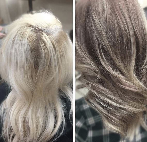 Hair color correction by Oz Hair Studio Waco